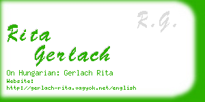 rita gerlach business card